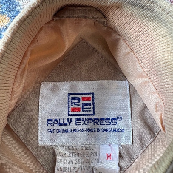 Vintage 80s Rally Express Zip-up Light Jacket Medium - Picture 3 of 8